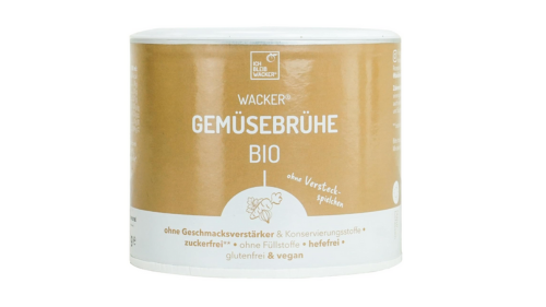 Wacker Gemüsebrühe Bio, 300g. Glutenfrei, laktosefrei und vegan. Ohne Zuckerzusatz, Hefe oder Geschmacksverstärker